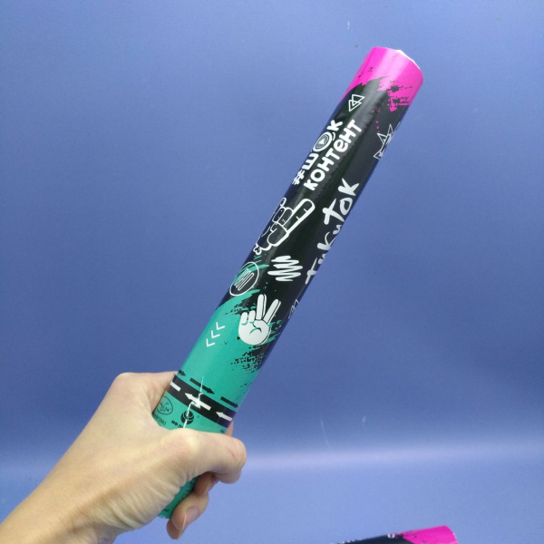 Хлопушка пневматическая для праздника 30 см. / Серпантин, конфетти